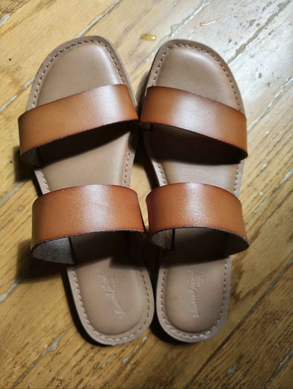 Universal Thread Freya Double Band Slide Cognac 7.5